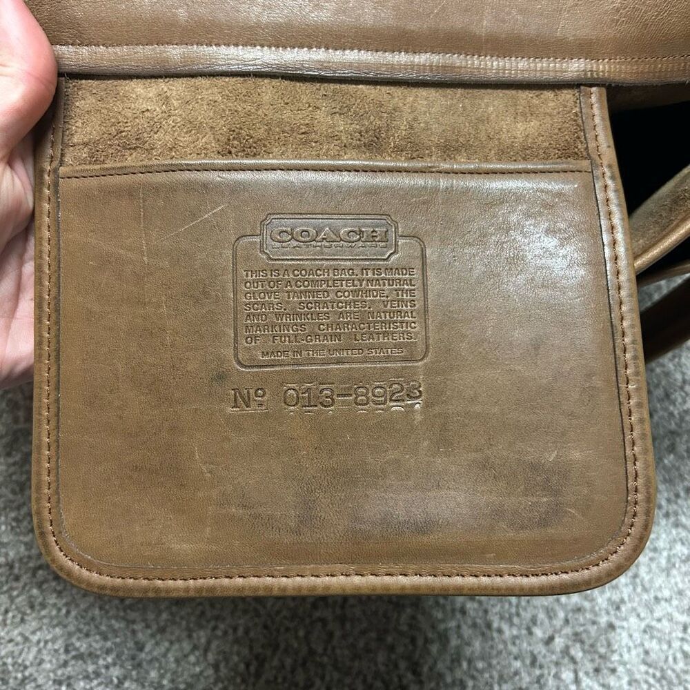 Vintage Coach Metropolitan 80s/90s All Leather Messenger Laptop Briefcase Bag - Picture 8 of 12